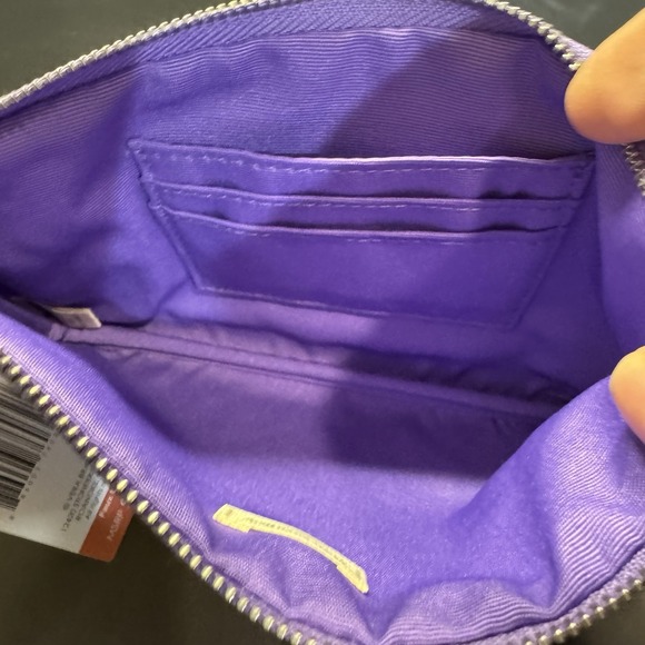 Vera Bradley Vegan Leather Essential Zip Wristlet Purple Paisley NEW - Picture 2 of 7